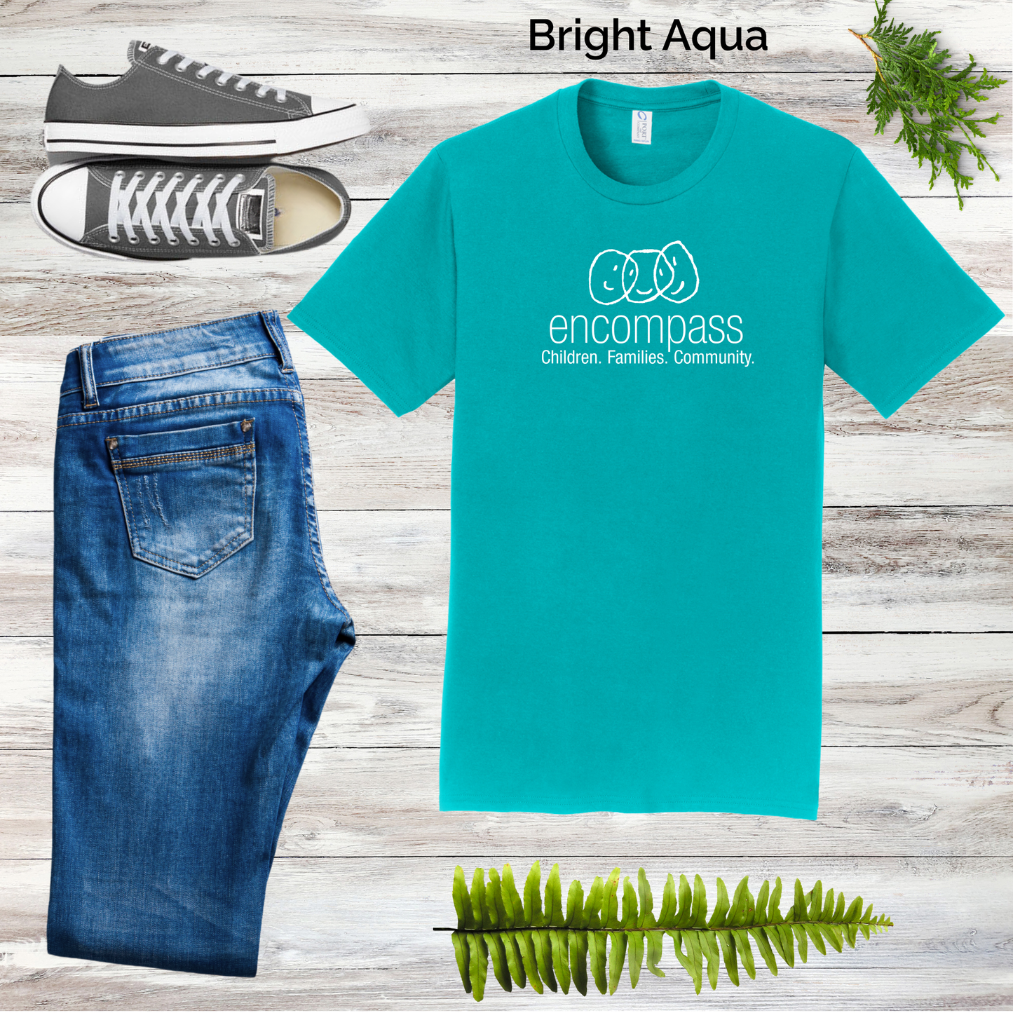 Encompass Unisex Crewneck Tee White Print