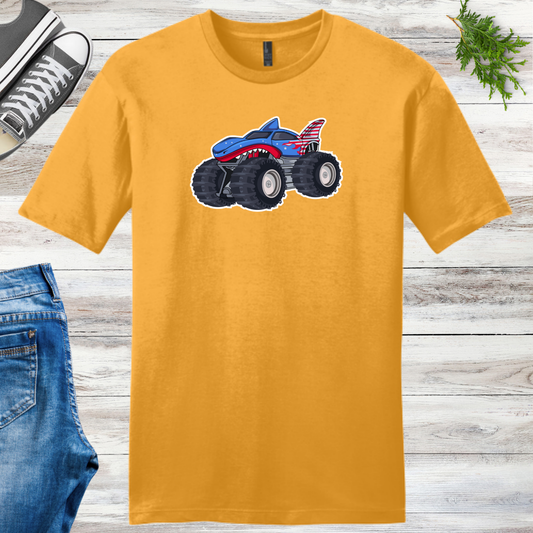 RWB Patriotic Shark Truck Unisex Tee