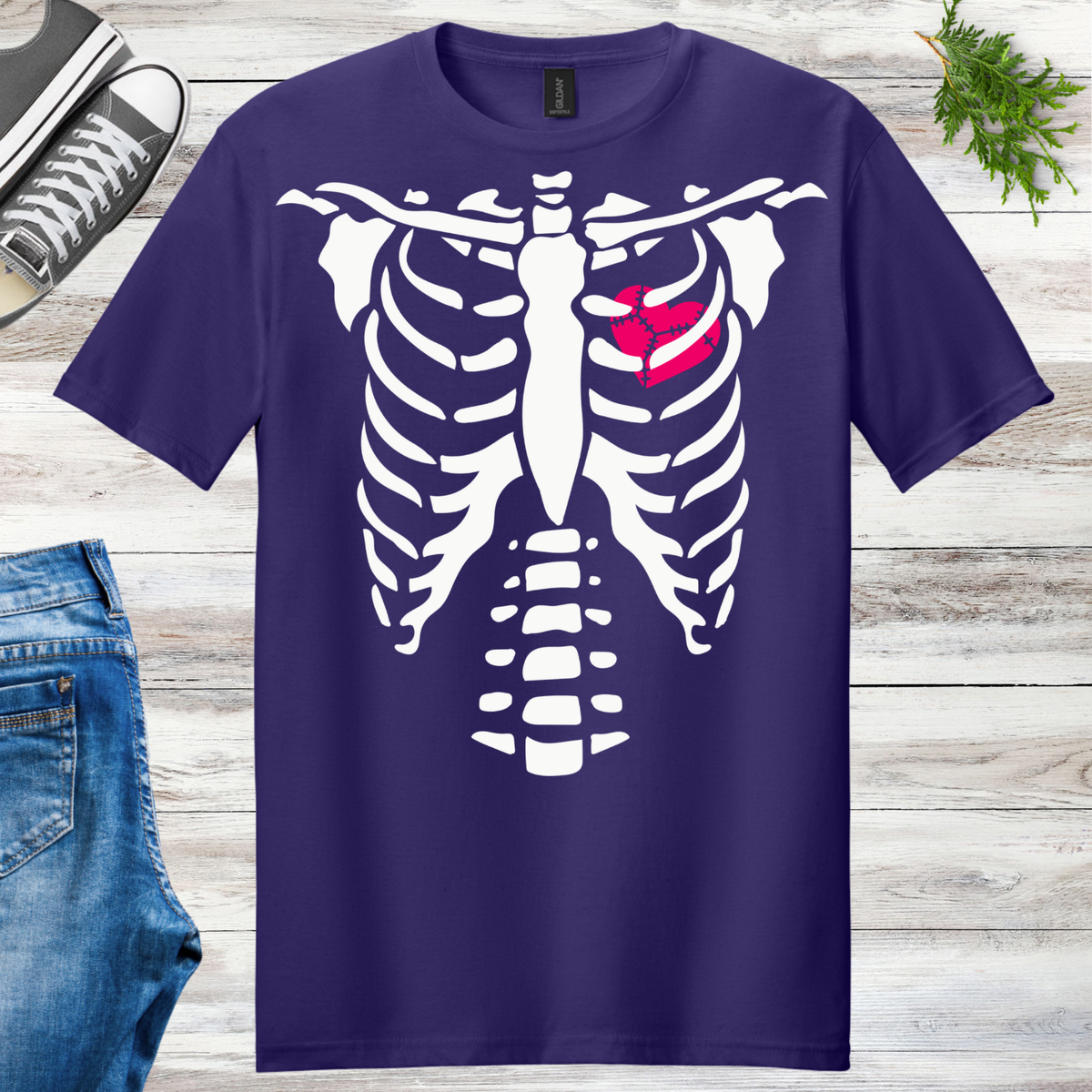 Glow Heart Ribs Unisex Tee