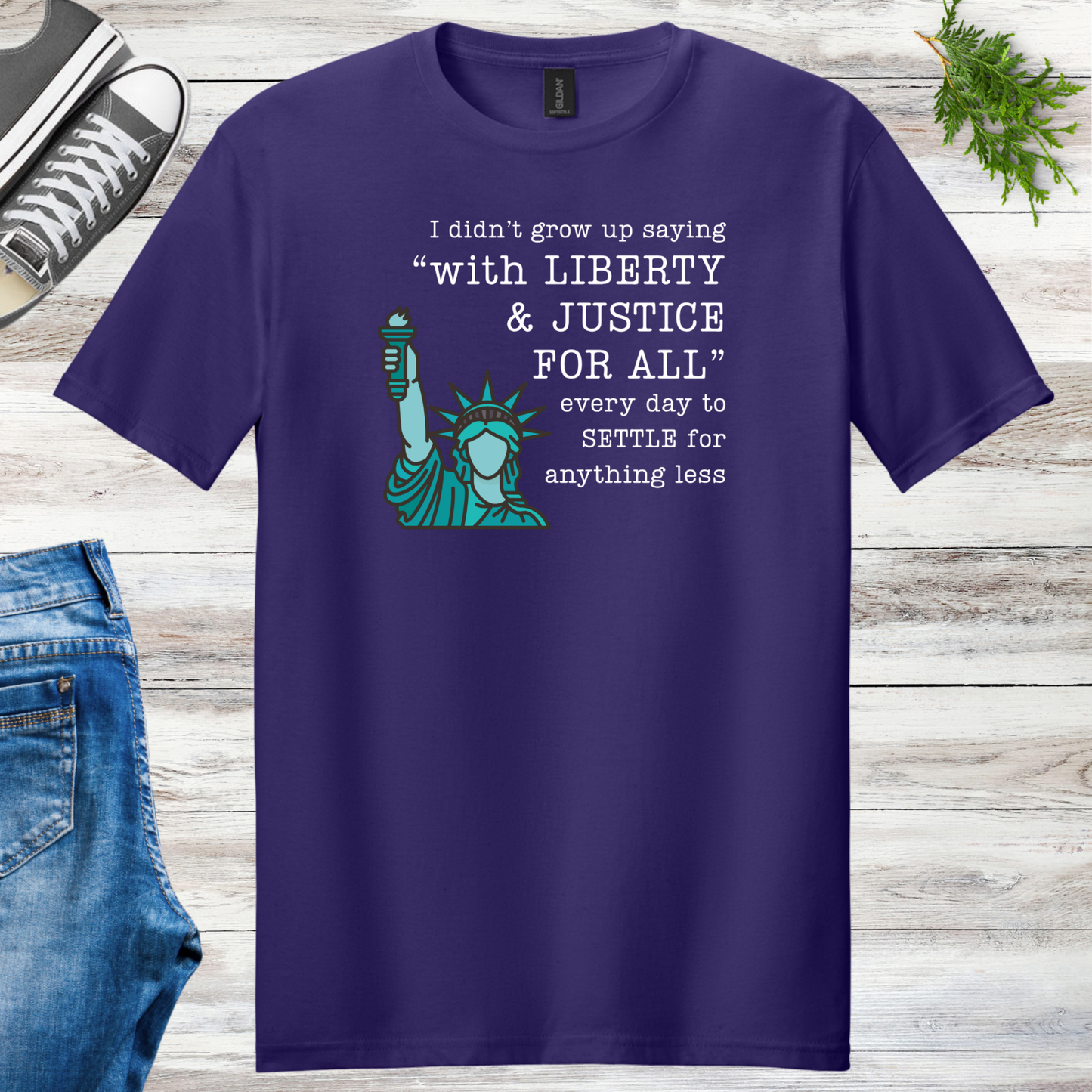 Green Lady Liberty & Justice 4 All