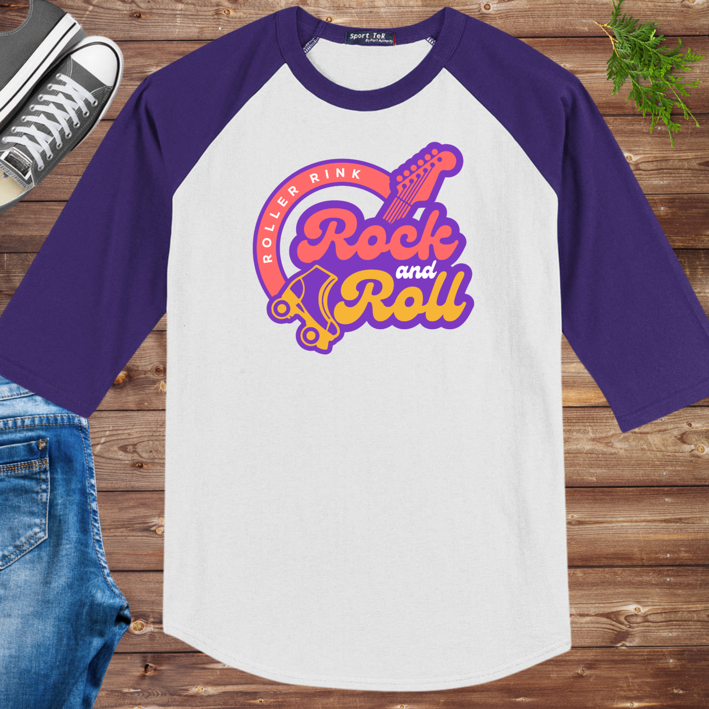 Youth Raglan Rock & Roll Rink 3/4 Sleeve Tee