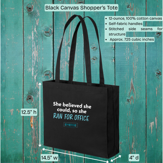 She Believed Tote Bag Emerge WA