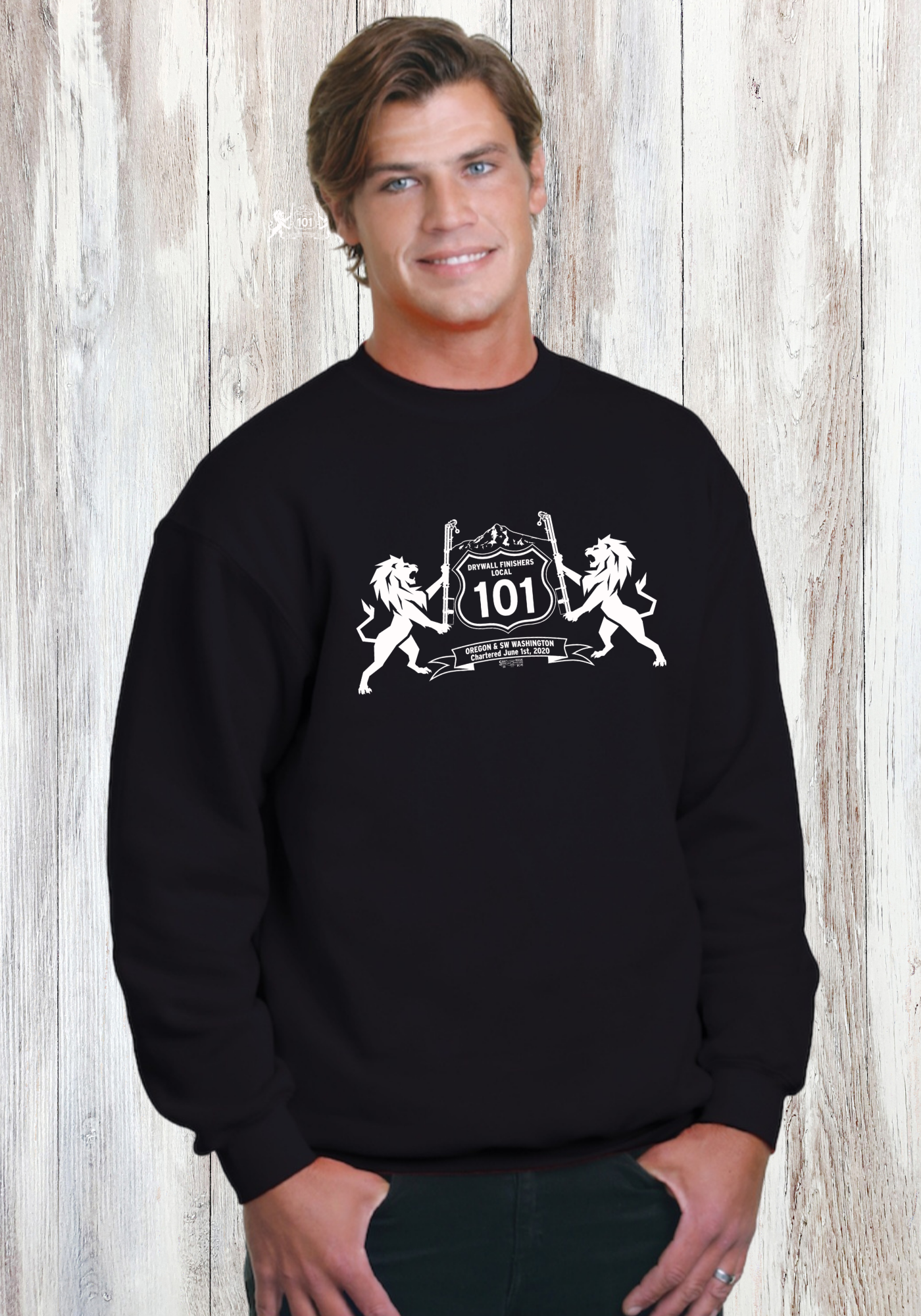 Drywall Finishers Local Union #101 Bayside Unisex Union-Made Crewneck Sweatshirt - 2105