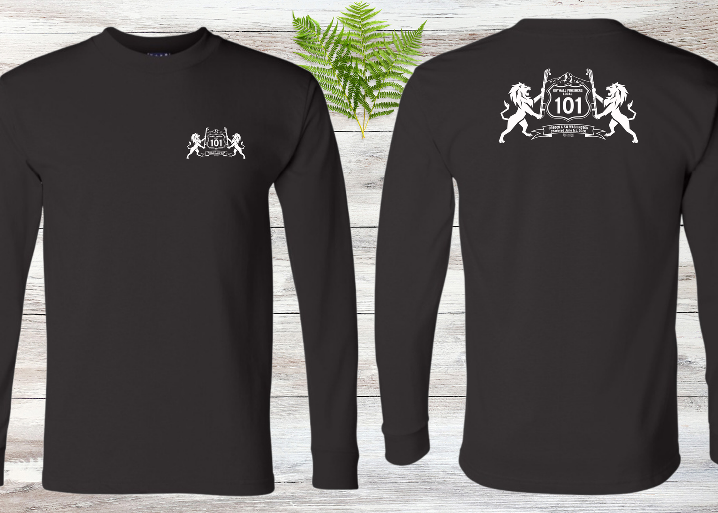 Drywall Finishers Local Union #101 Bayside Unisex Union-Made Long Sleeve T-Shirt - 2955