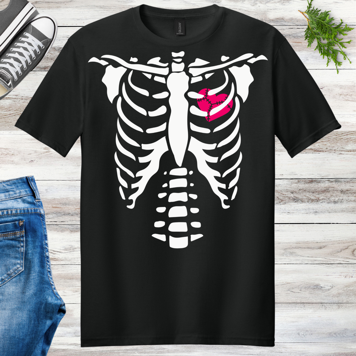 Glow Heart Ribs Unisex Tee