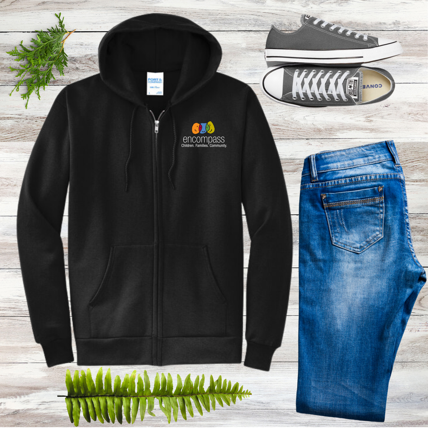 Encompass Unisex Hooded Full-Zip Sweatshirt