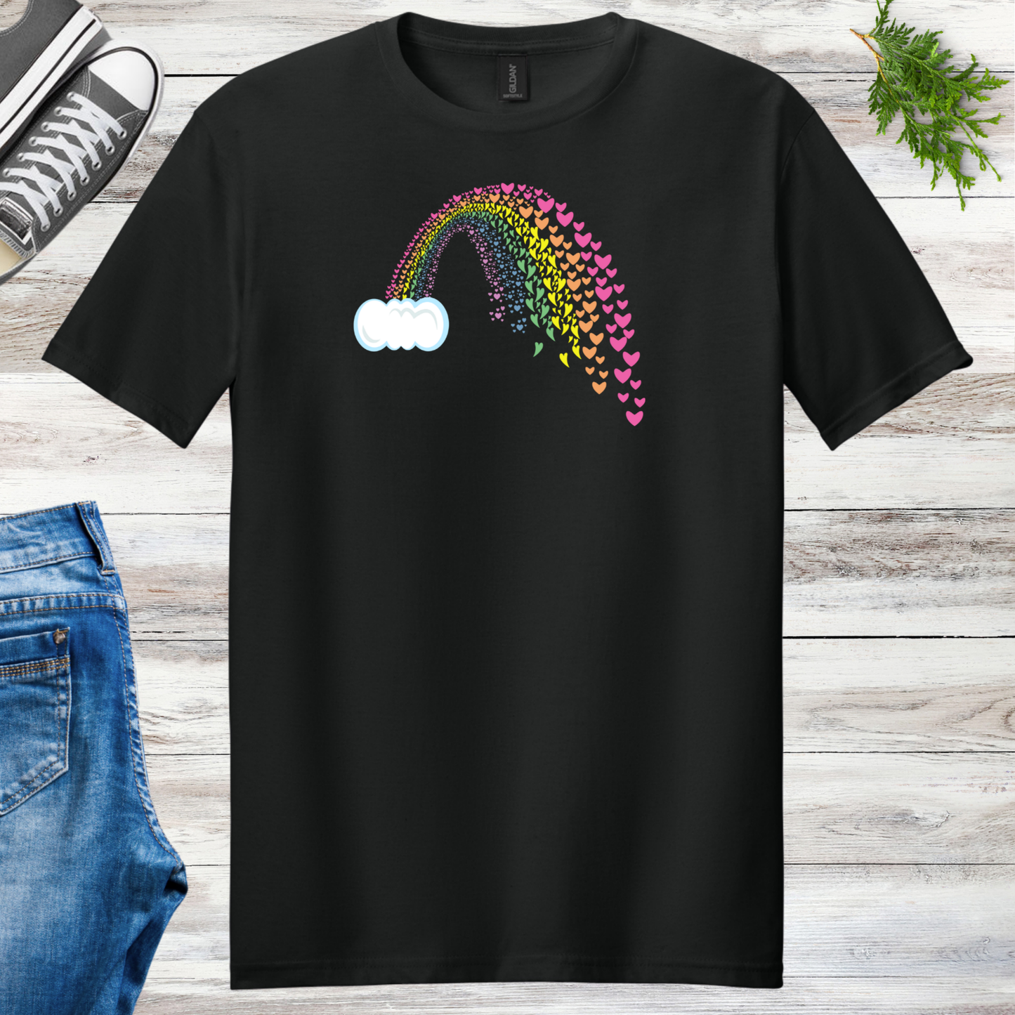 Hearts Rainbow Unisex Tee