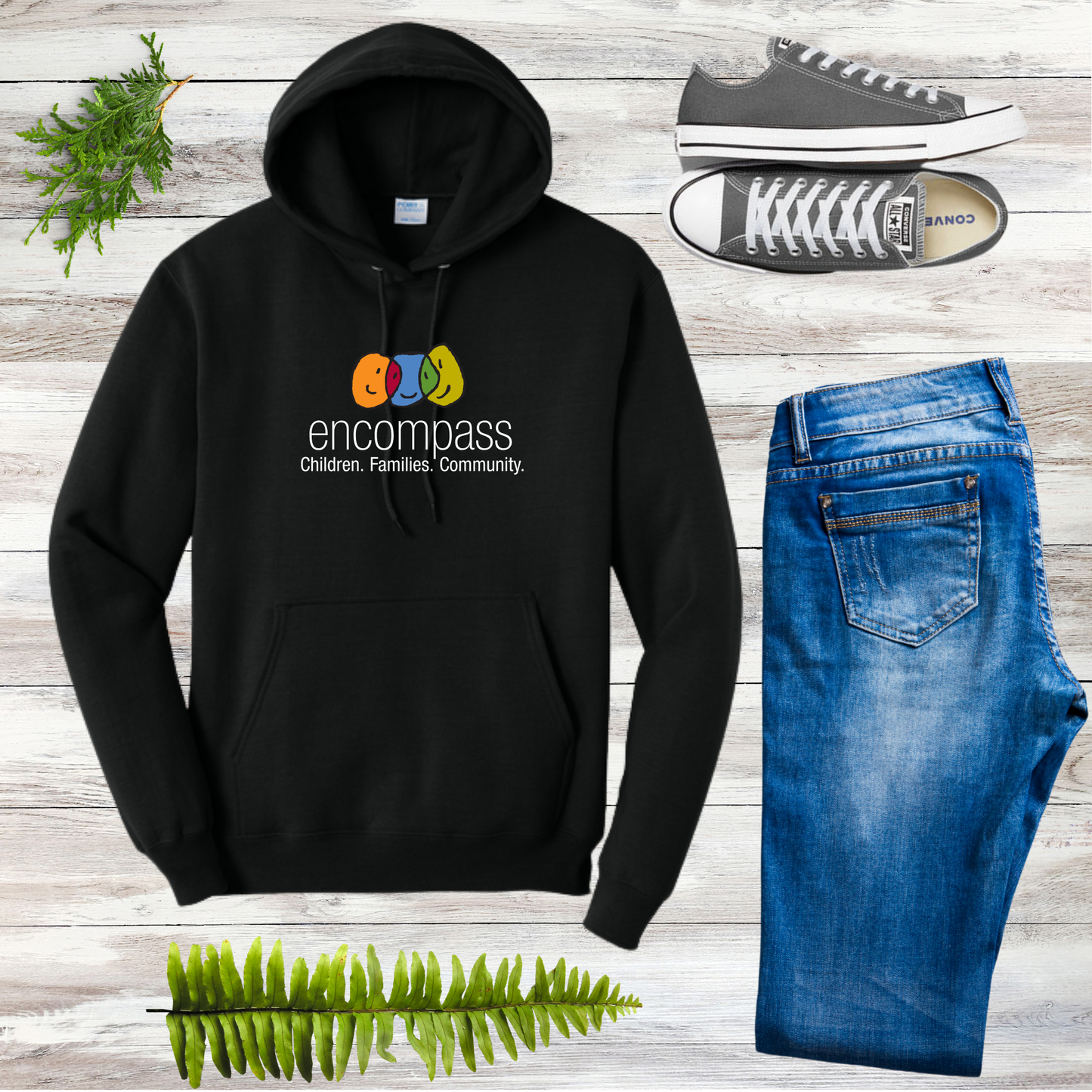 Encompass Youth Hooded Pullover Sweatshirt