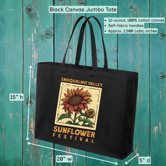 Snoqualmie Valley Sunflower Festival Logo Tote