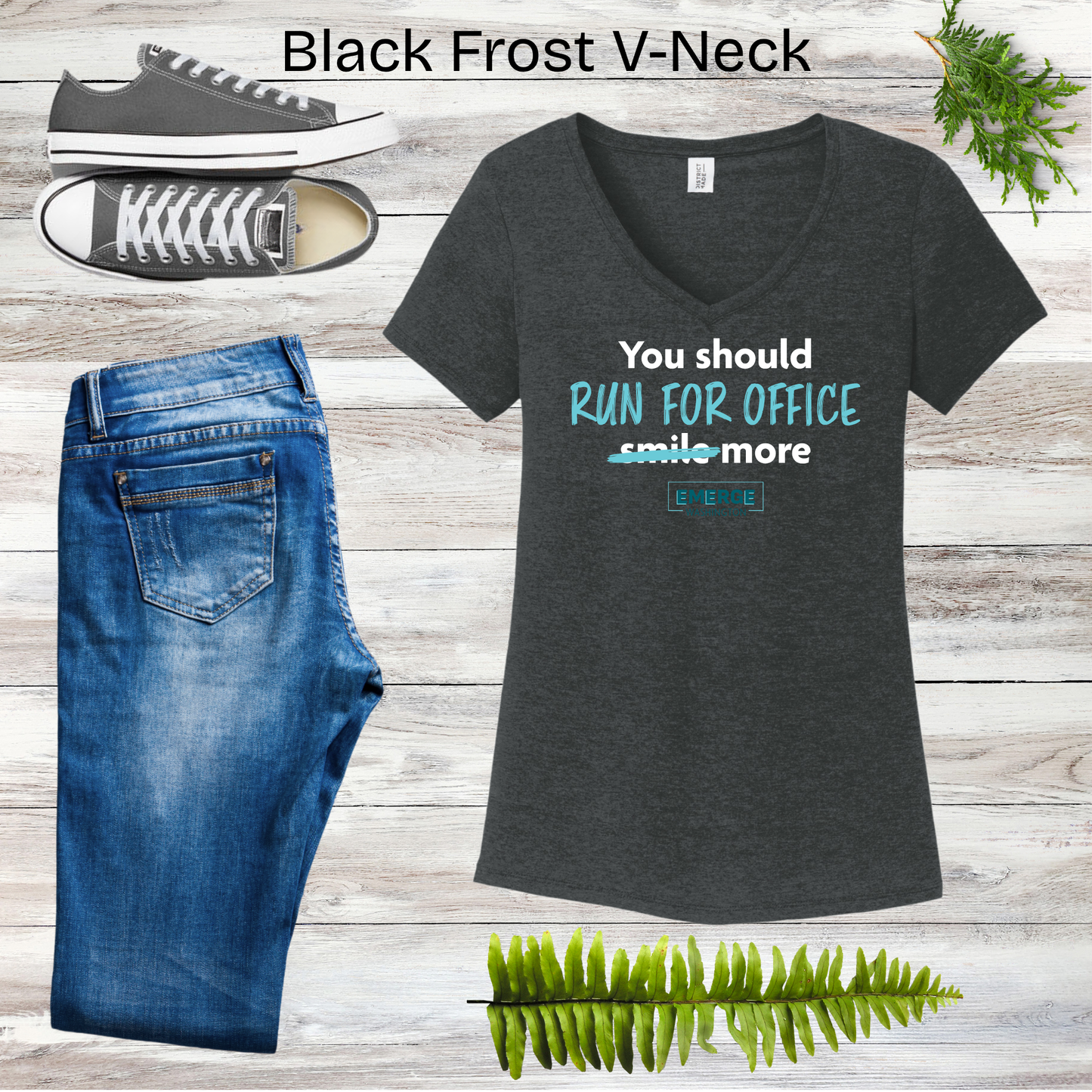 You Should Women's V-neck Emerge WA