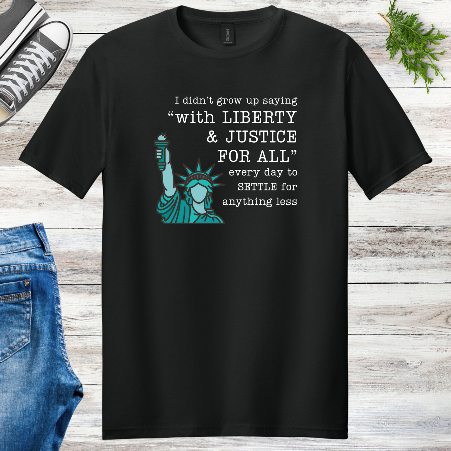 Green Lady Liberty & Justice 4 All