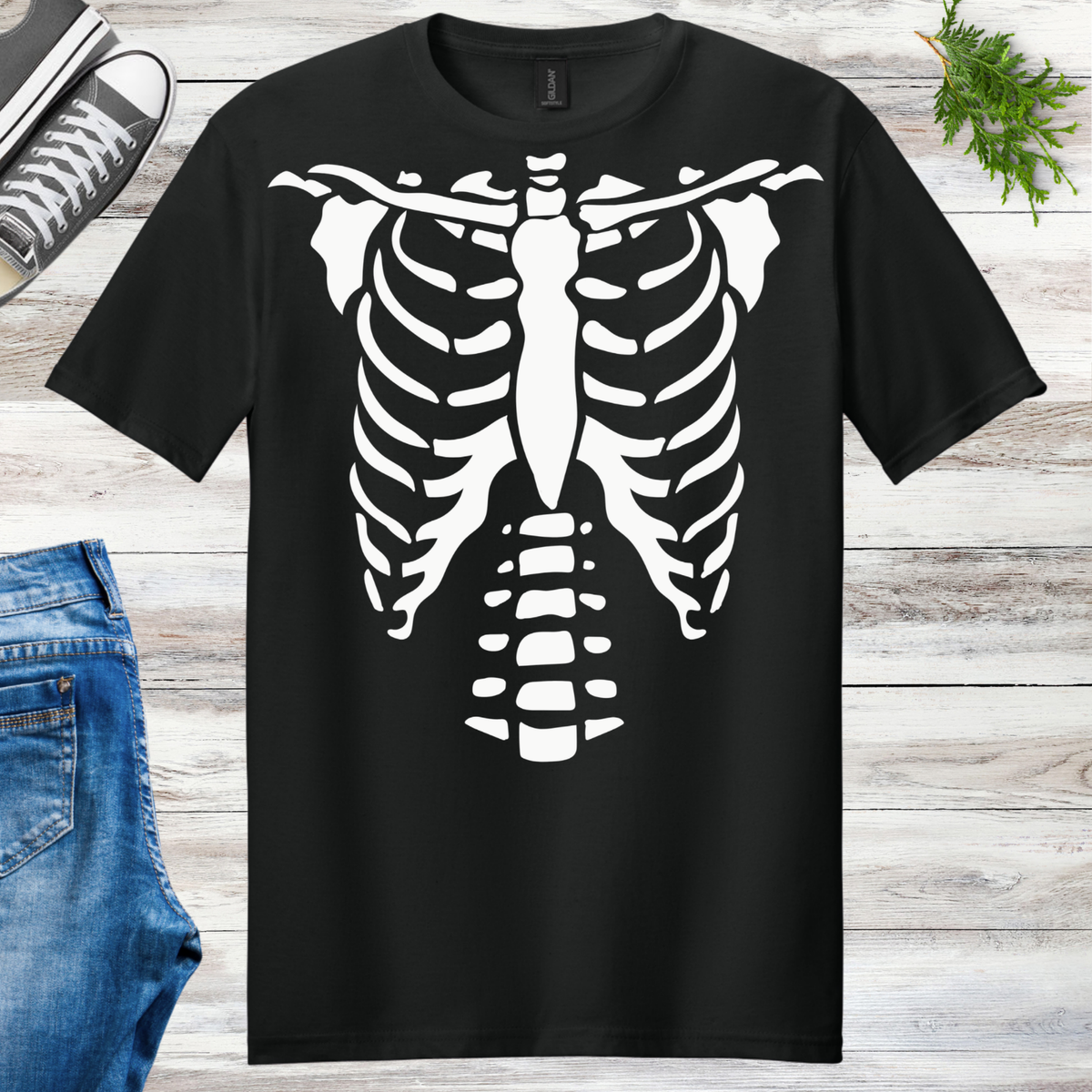 Glow Skeleton Torso Unisex Tee