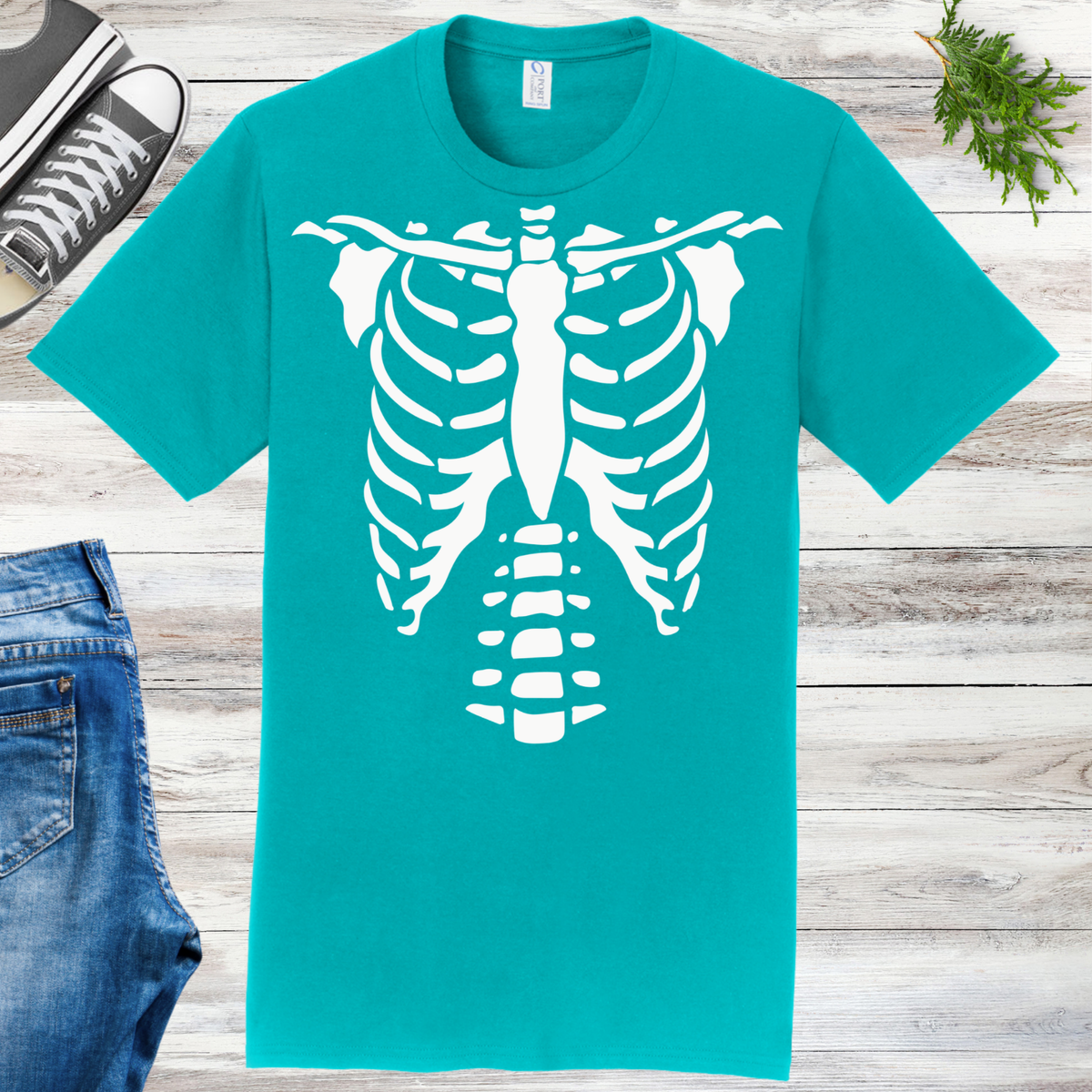 Glow Skeleton Torso Unisex Tee