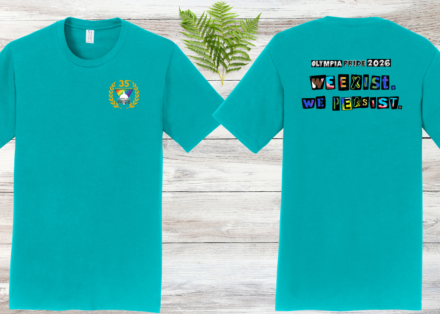 Olympia Pride 2026 We Exist We Persist Unisex Tee