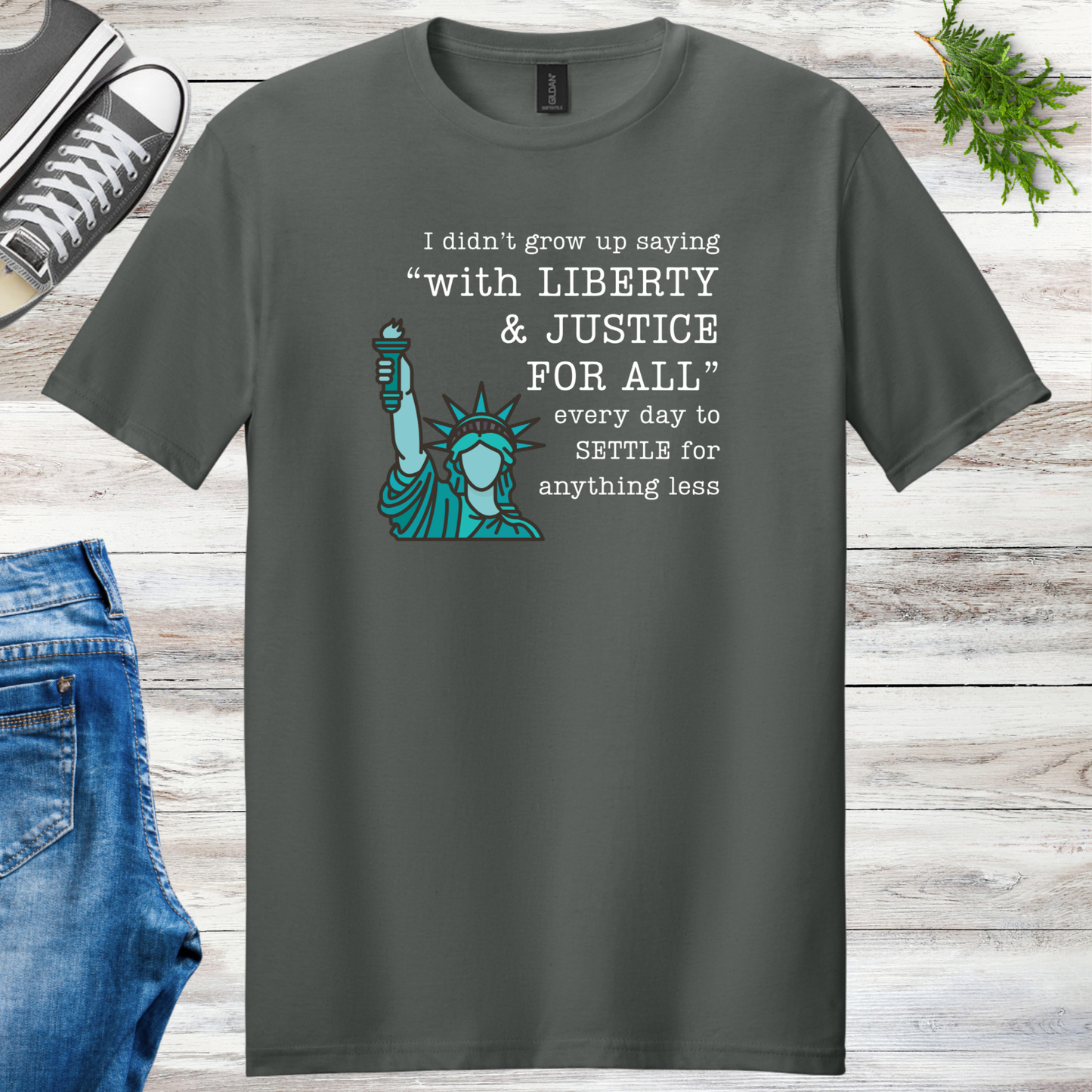 Green Lady Liberty & Justice 4 All