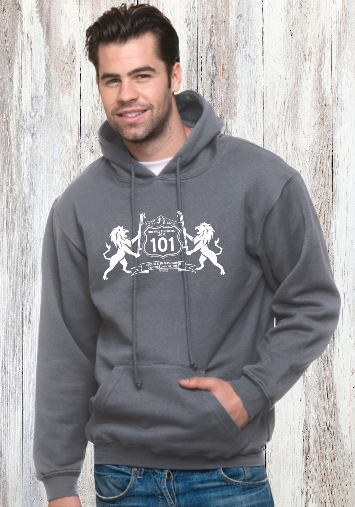 Drywall Finishers Local Union #101 Bayside Unisex Union-Made Hooded Sweatshirt - 2160