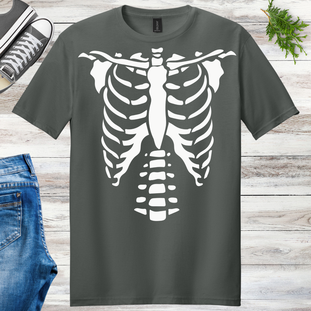 Glow Skeleton Torso Unisex Tee