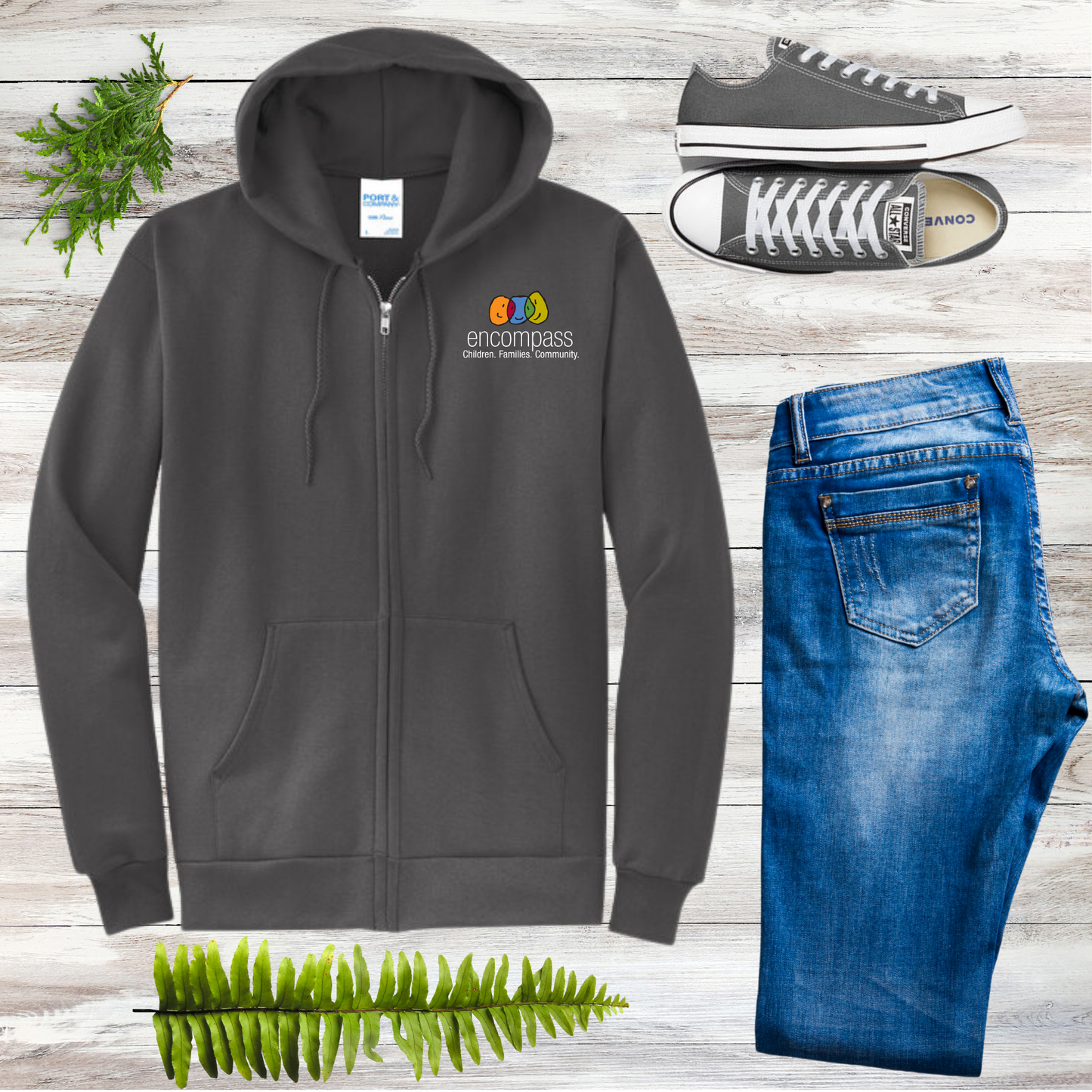 Encompass Unisex Hooded Full-Zip Sweatshirt