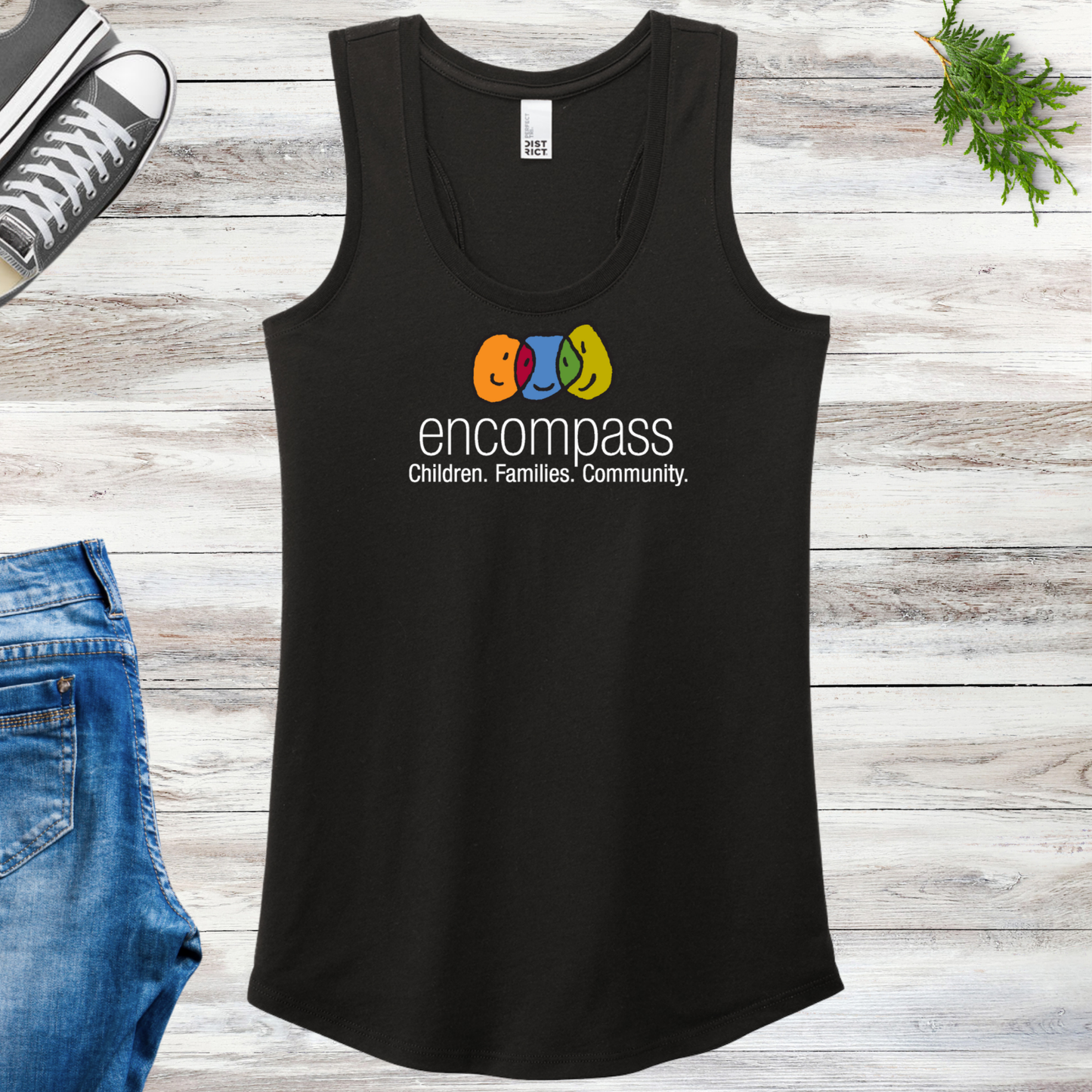 Encompass Women's Racerback Tank Colorful Print