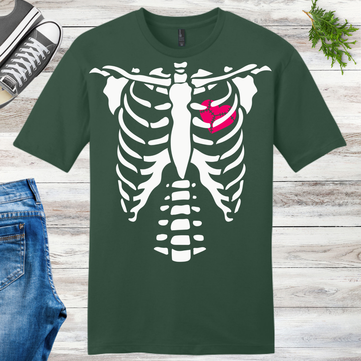 Glow Heart Ribs Unisex Tee