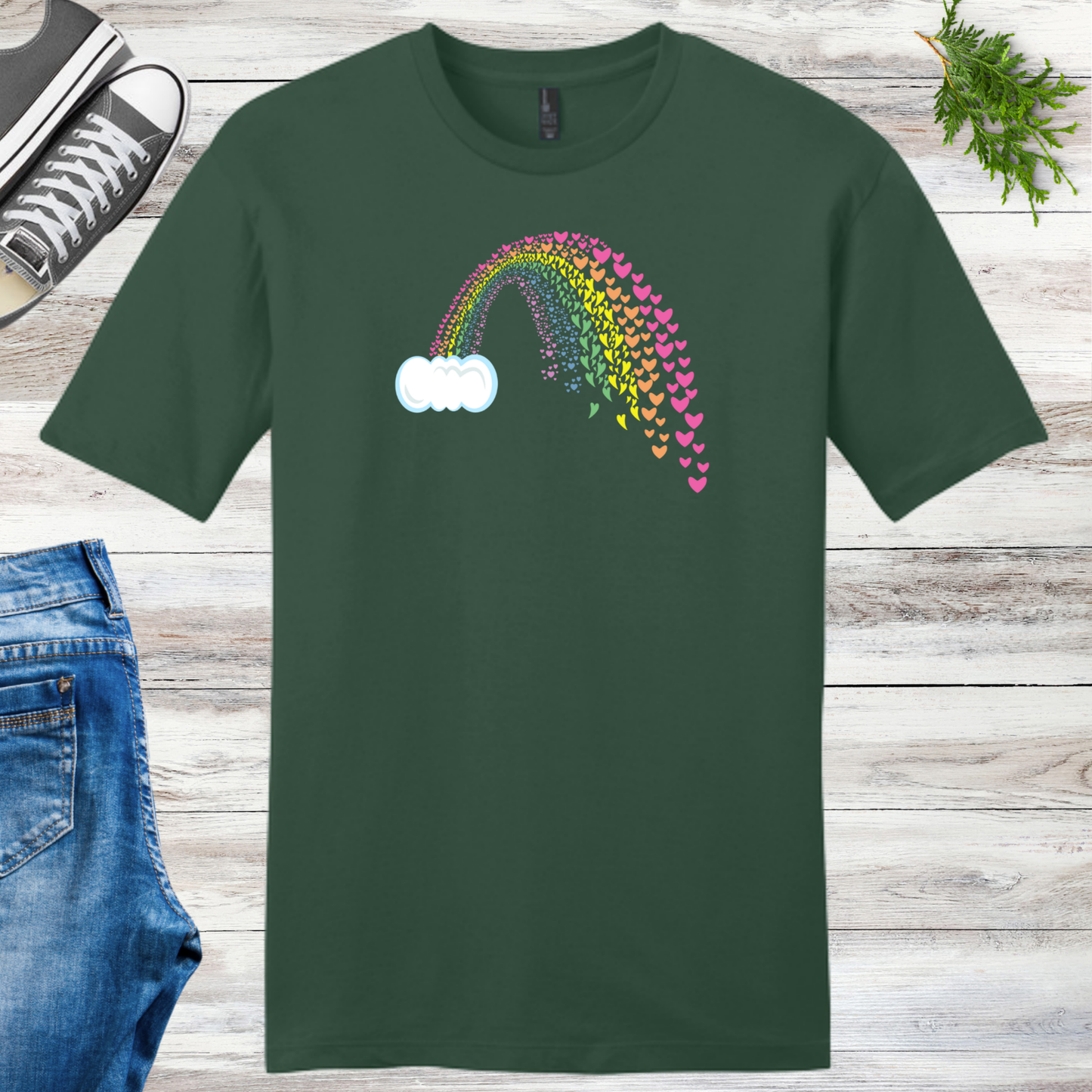 Hearts Rainbow Unisex Tee