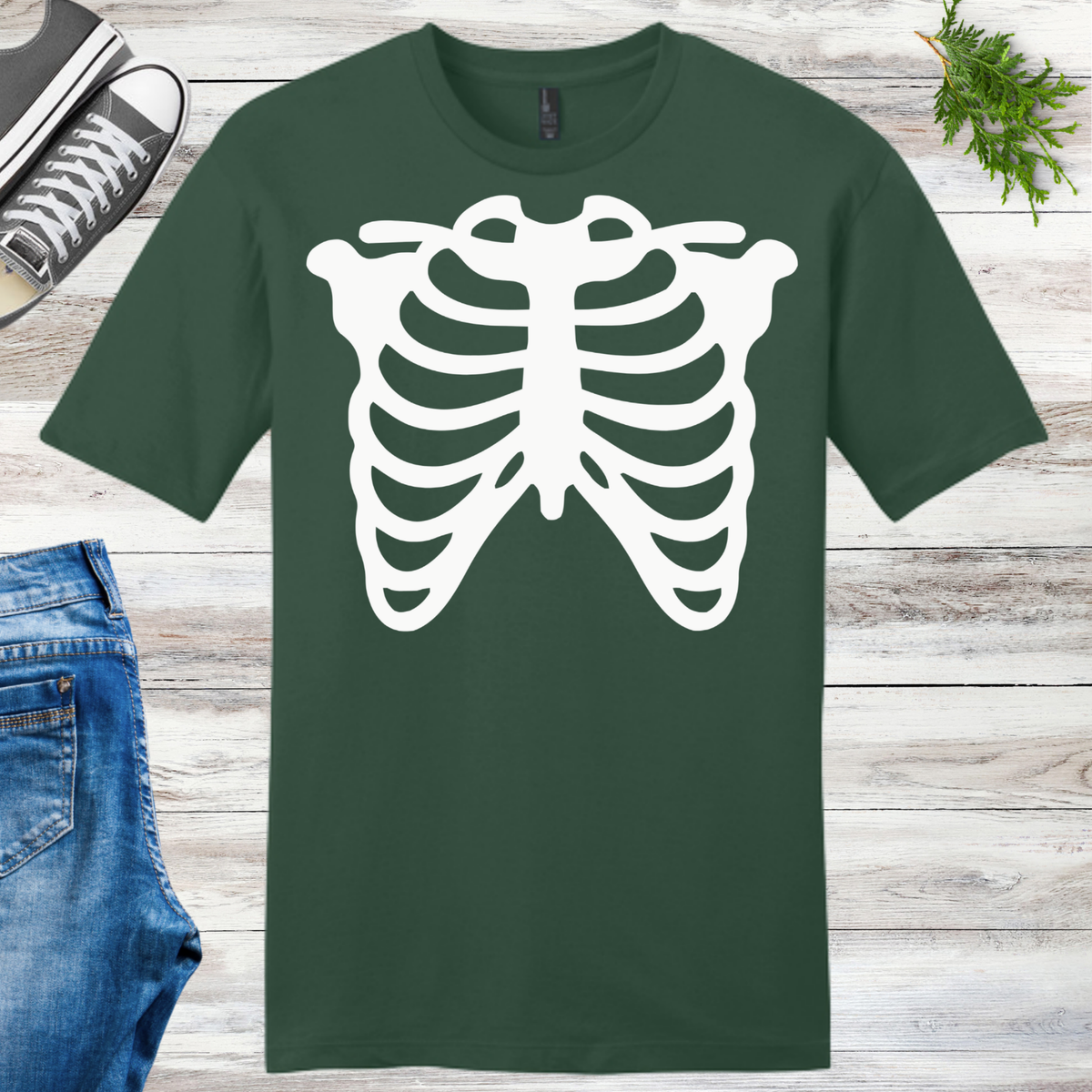 Glow Skeleton Ribs Unisex Tee