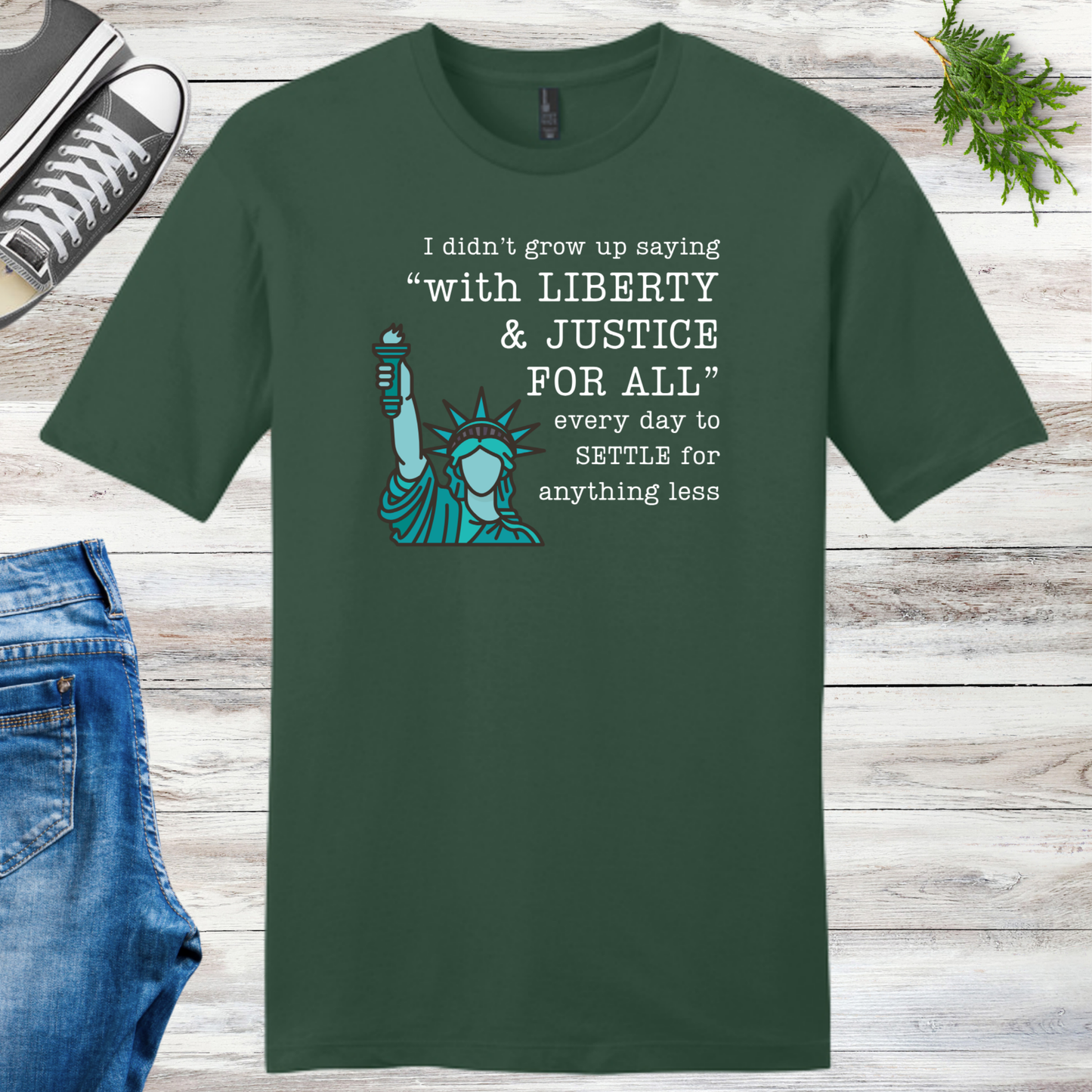 Green Lady Liberty & Justice 4 All