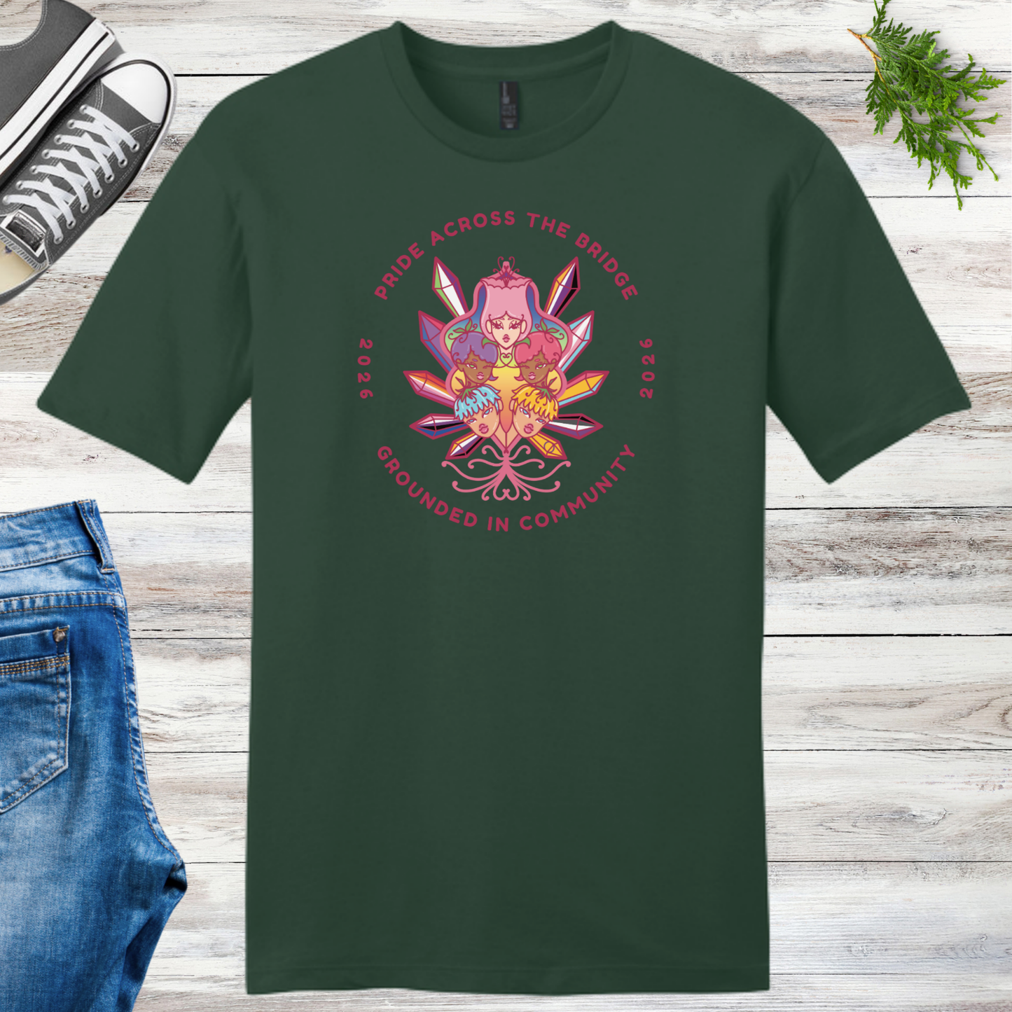 Pride Across the Bridge 2026 Unisex Event Tee