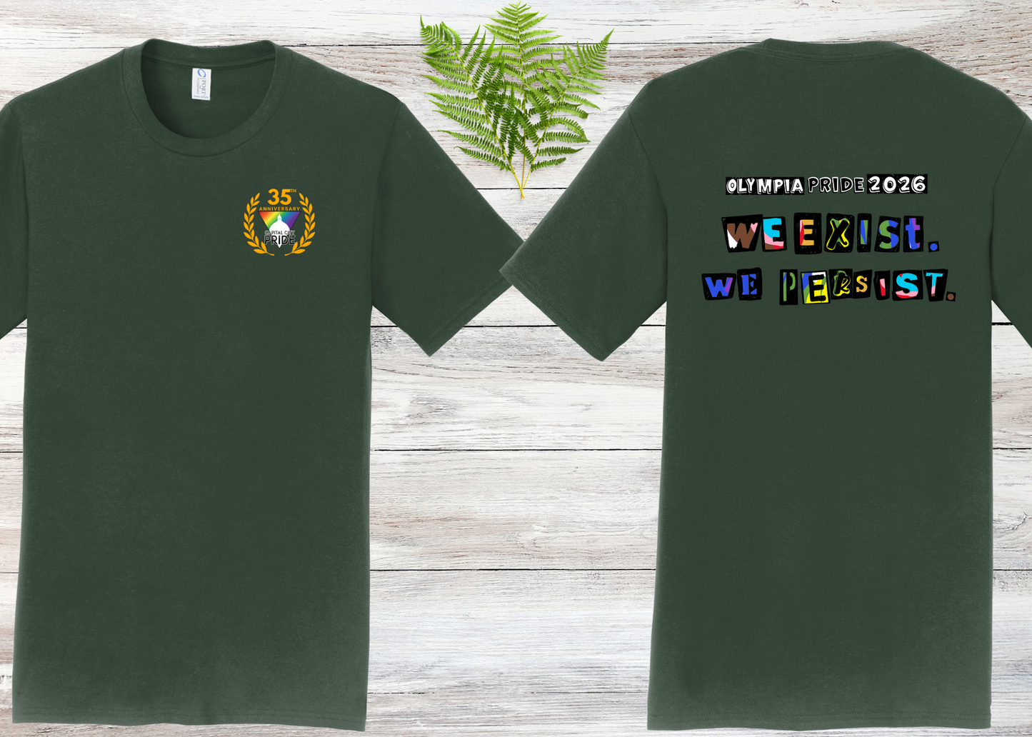 Olympia Pride 2026 We Exist We Persist Unisex Tee