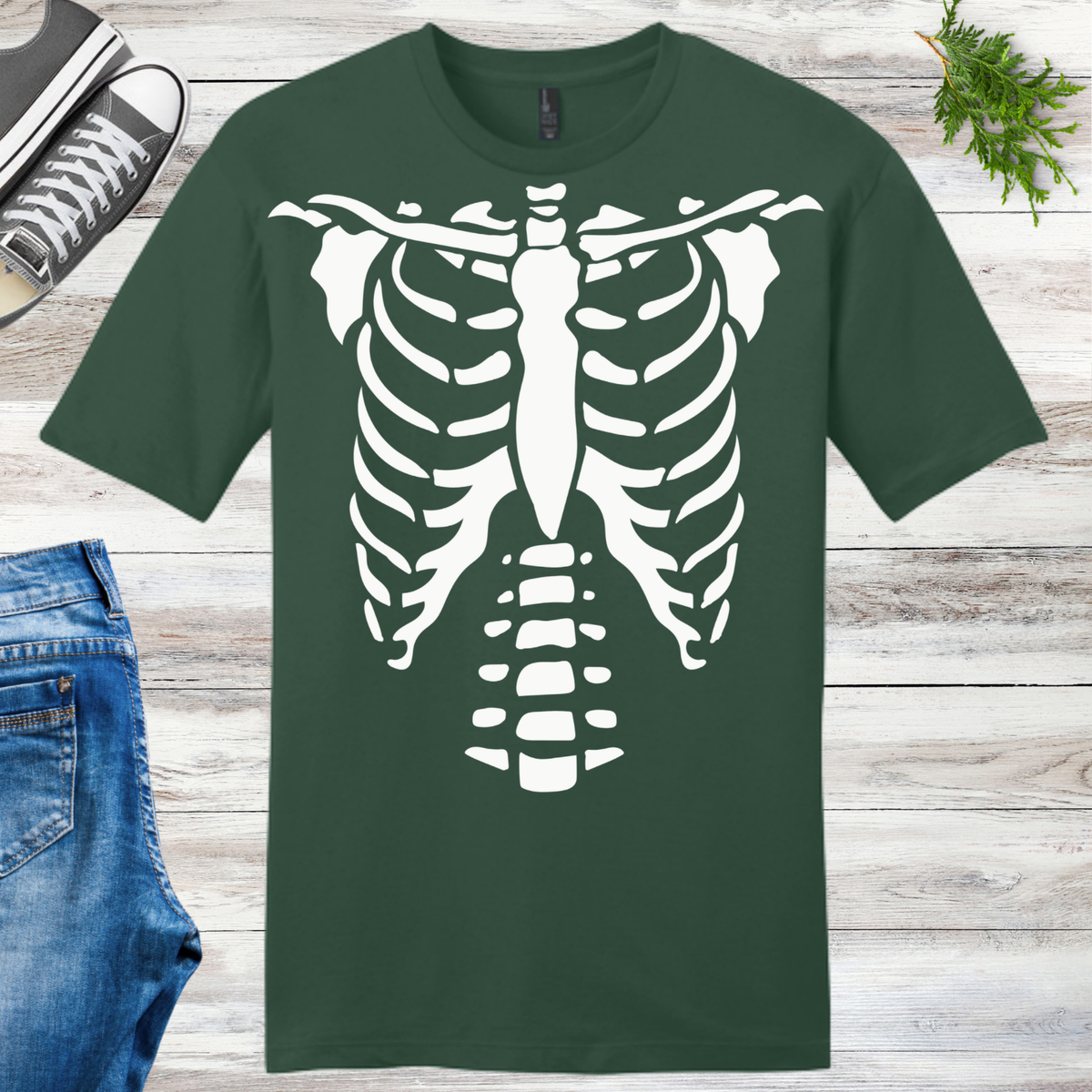 Glow Skeleton Torso Unisex Tee