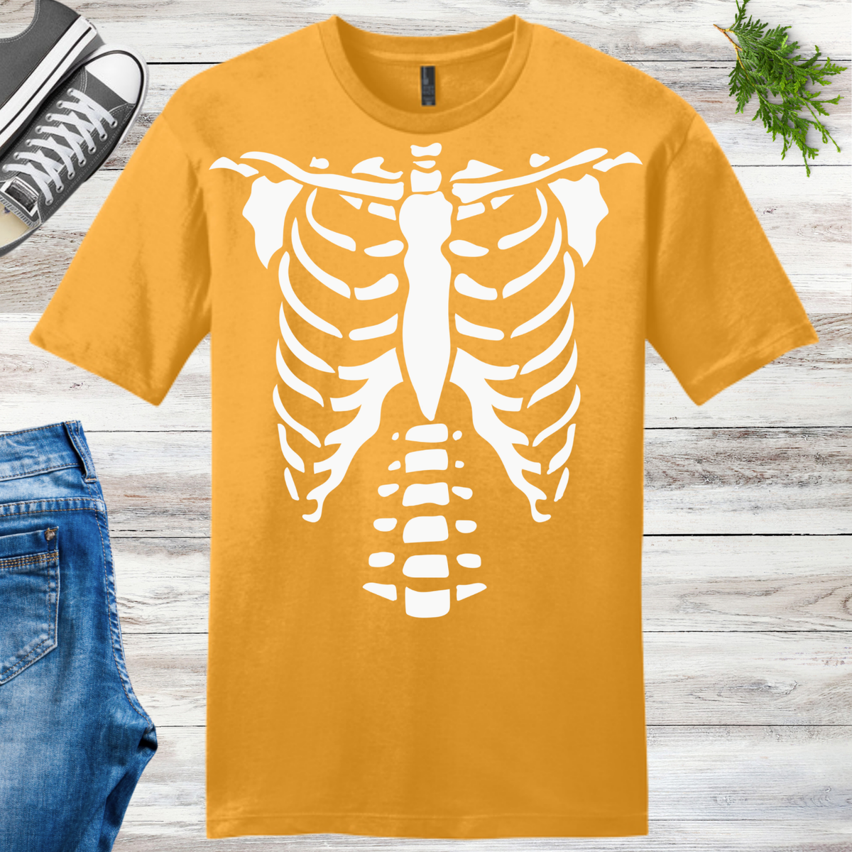 Glow Skeleton Torso Unisex Tee