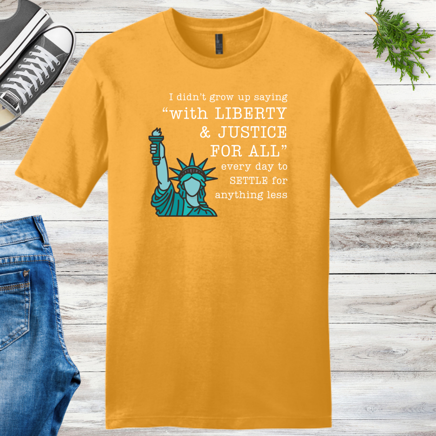 Green Lady Liberty & Justice 4 All