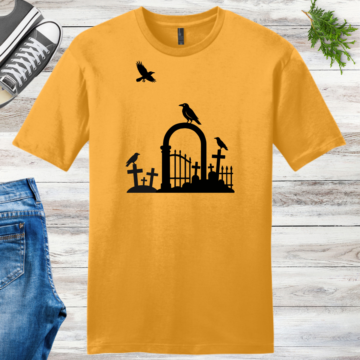 Cemetery Crows Unisex Tee