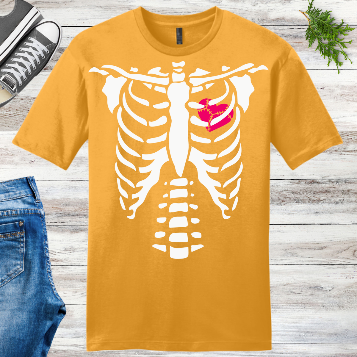 Glow Heart Ribs Unisex Tee