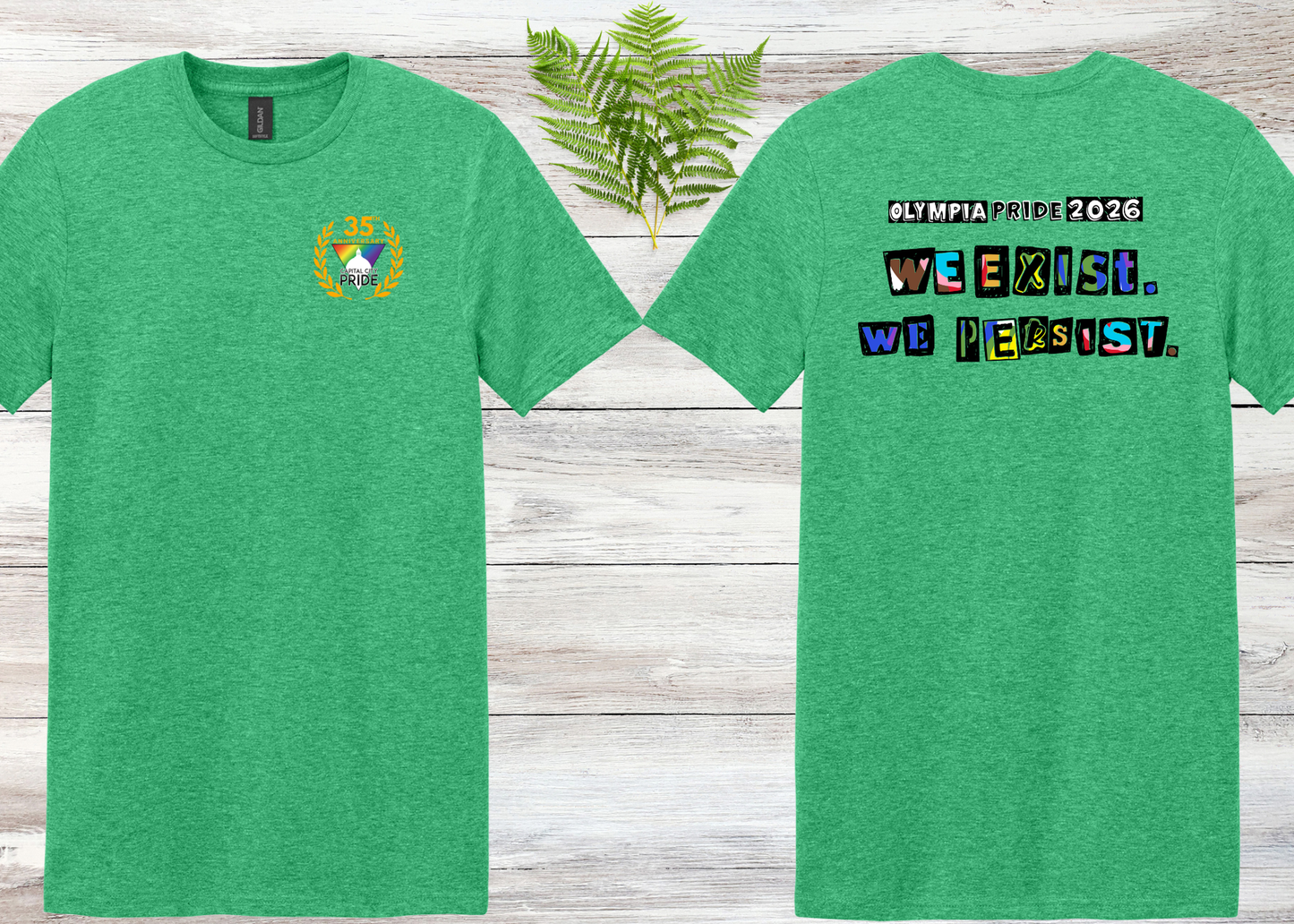 Olympia Pride 2026 We Exist We Persist Unisex Tee