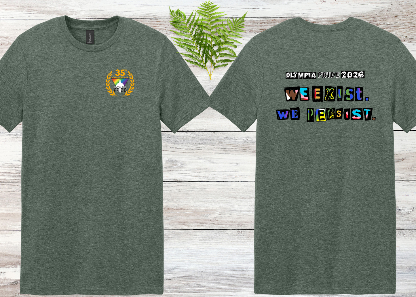 Olympia Pride 2026 We Exist We Persist Unisex Tee