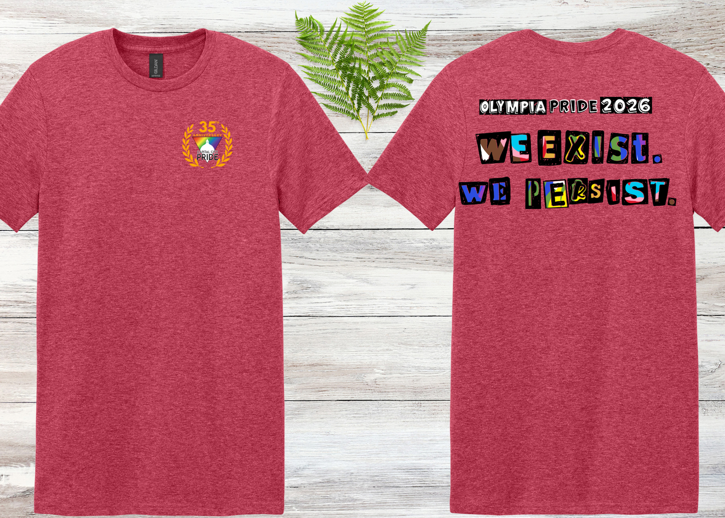 Olympia Pride 2026 We Exist We Persist Unisex Tee