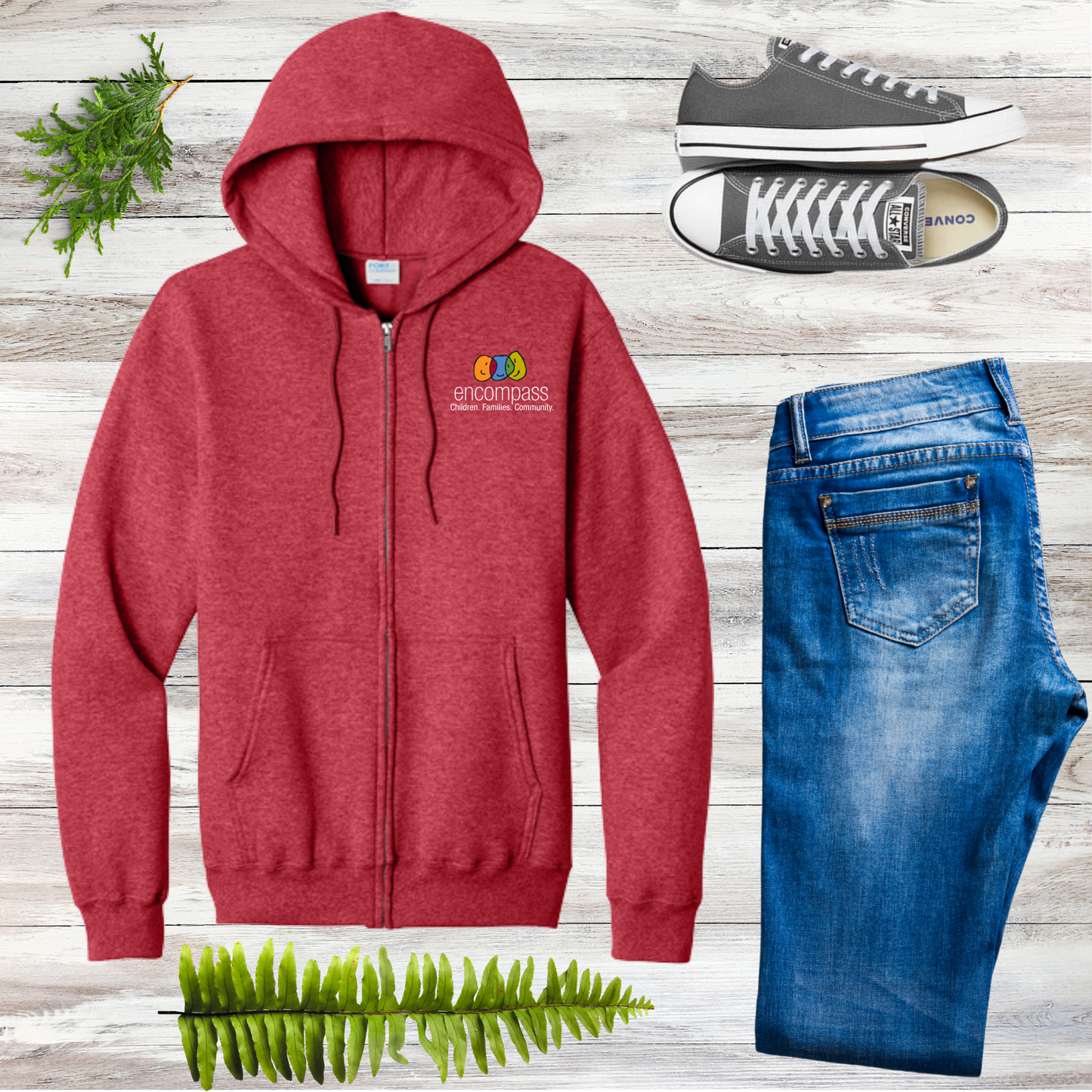 Encompass Unisex Hooded Full-Zip Sweatshirt