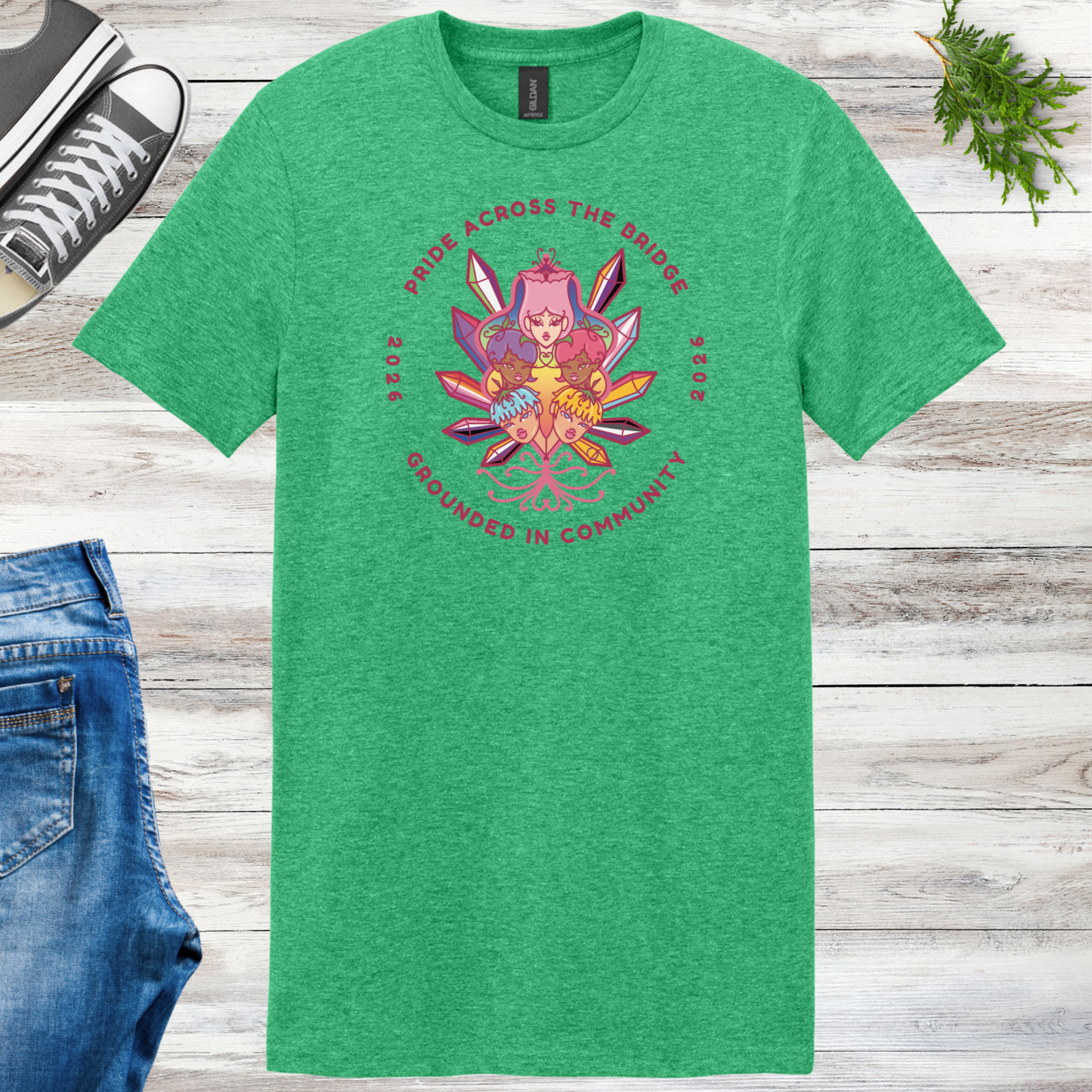 Pride Across the Bridge 2026 Unisex Event Tee