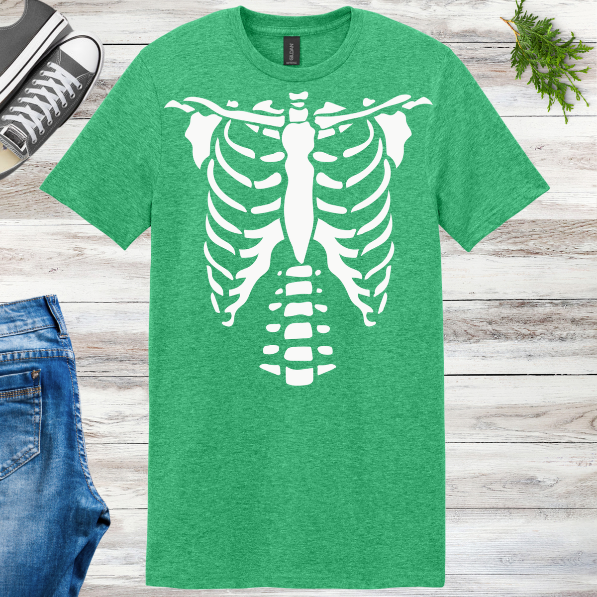Glow Skeleton Torso Unisex Tee