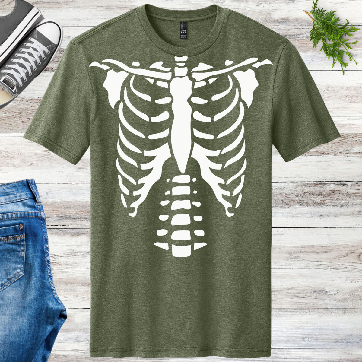 Glow Skeleton Torso Unisex Tee