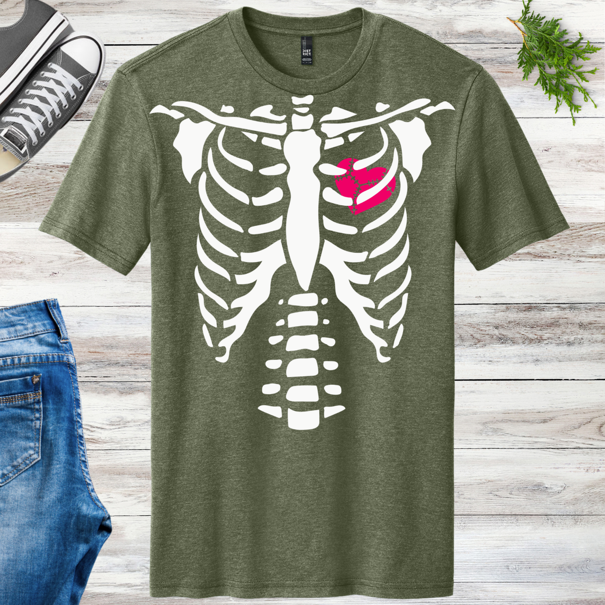Glow Heart Ribs Unisex Tee