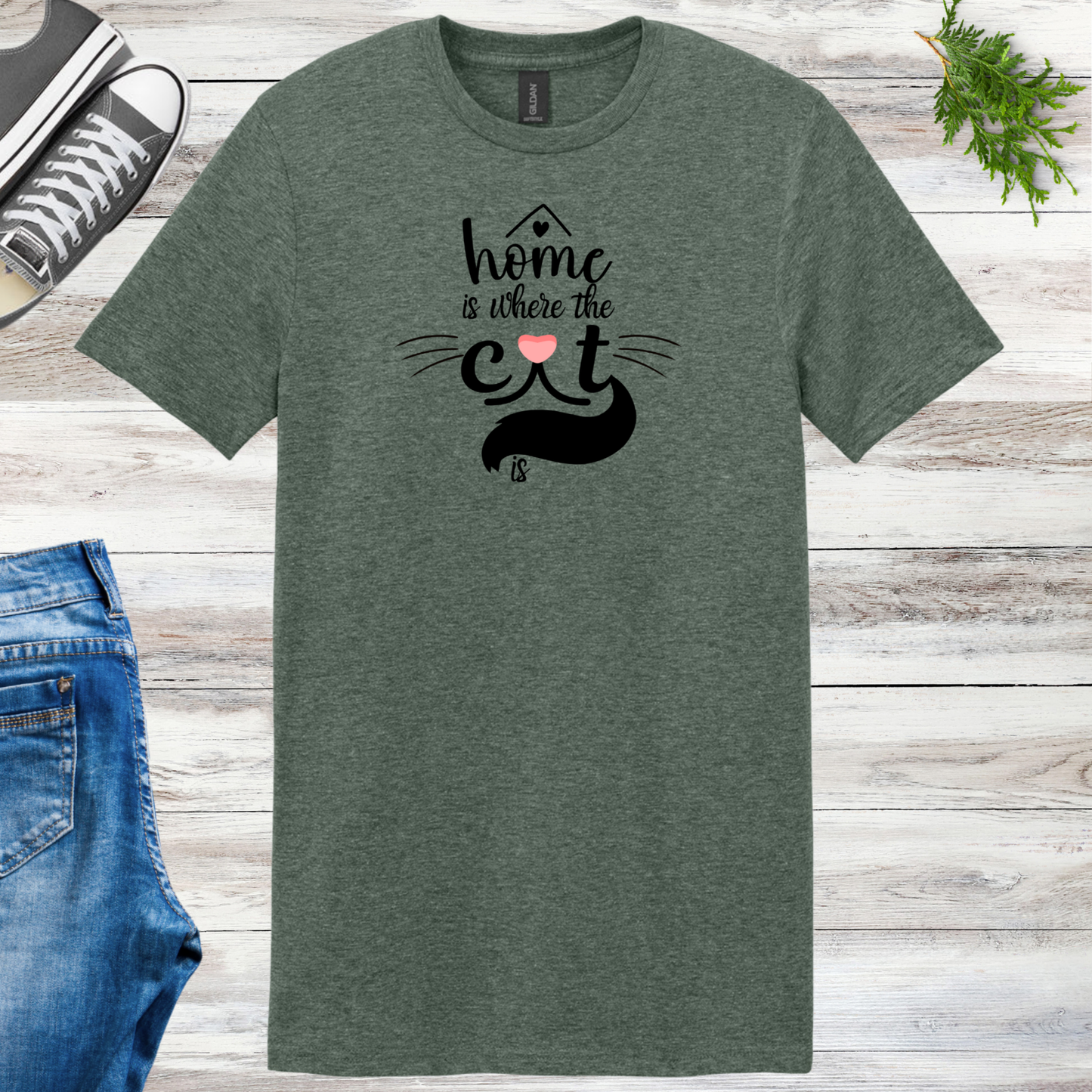 Home Is Where The Cat Is Unisex Tee