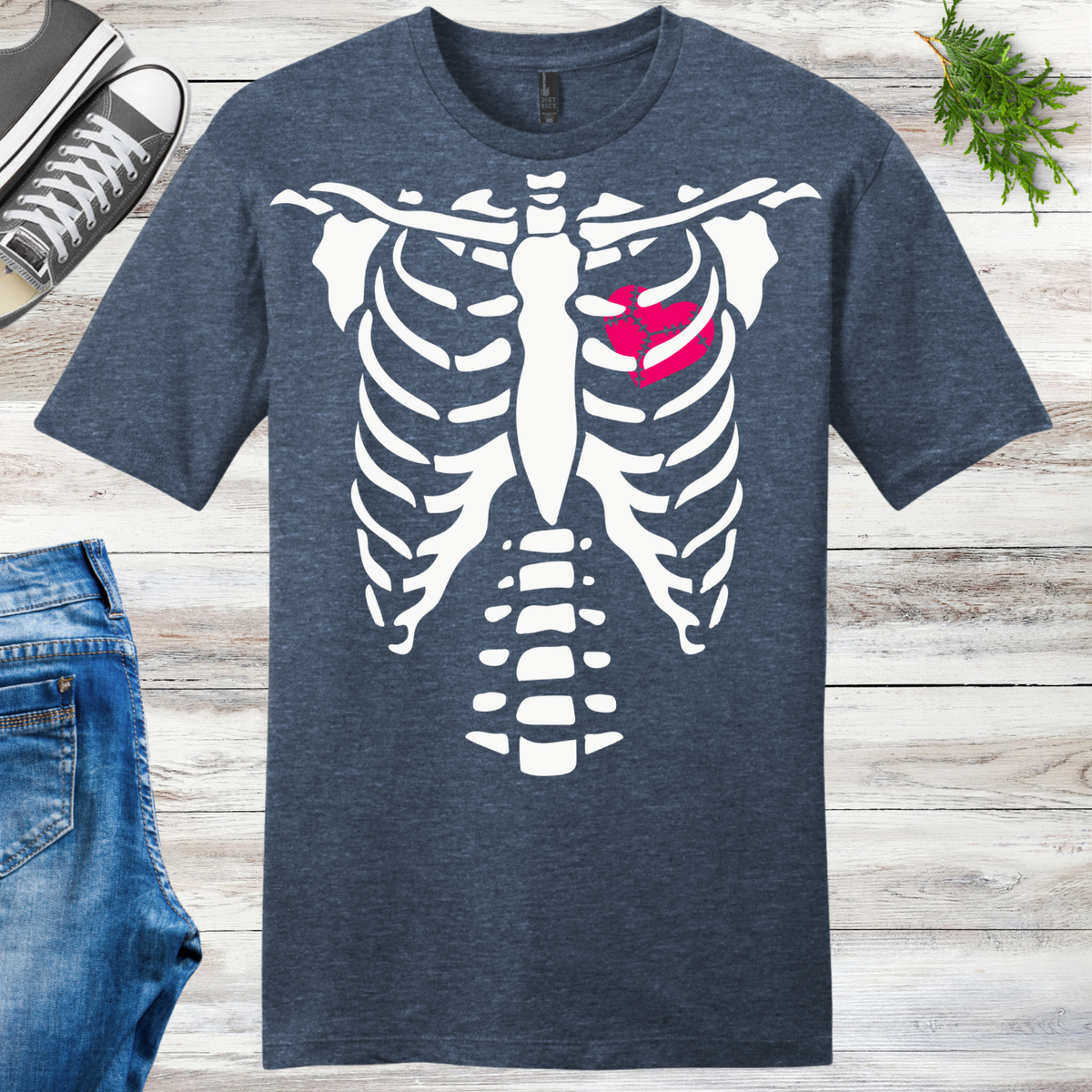 Glow Heart Ribs Unisex Tee