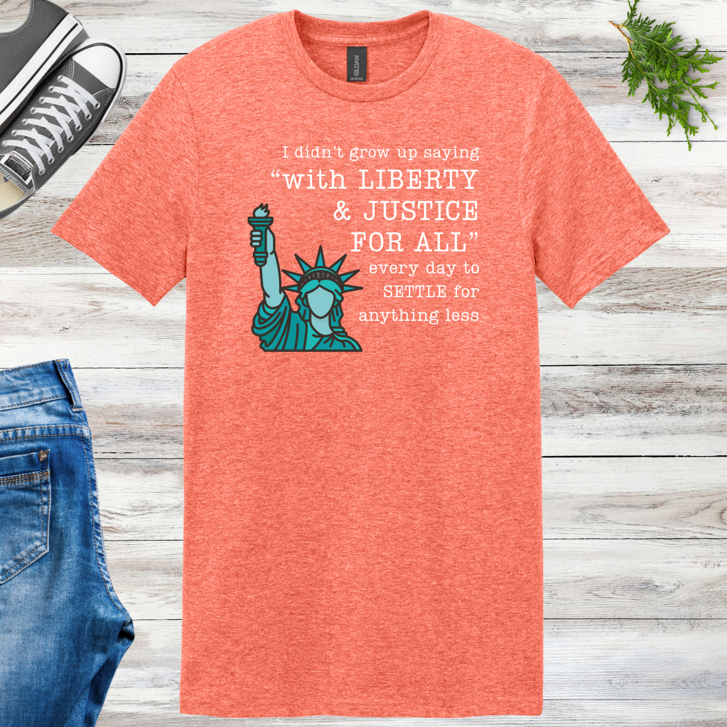 Green Lady Liberty & Justice 4 All