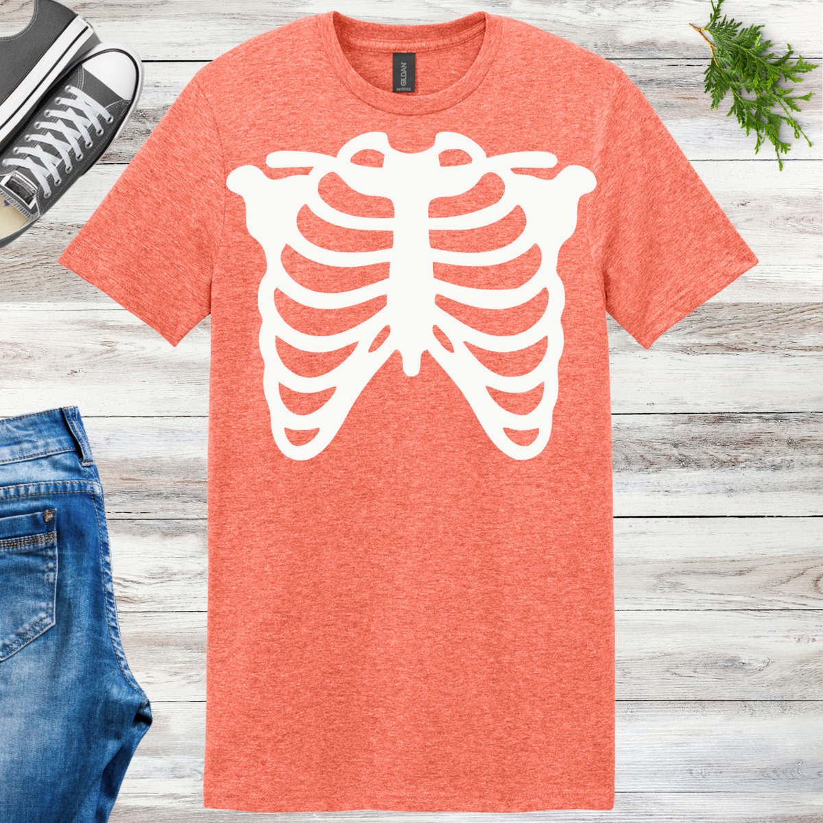 Glow Skeleton Ribs Unisex Tee