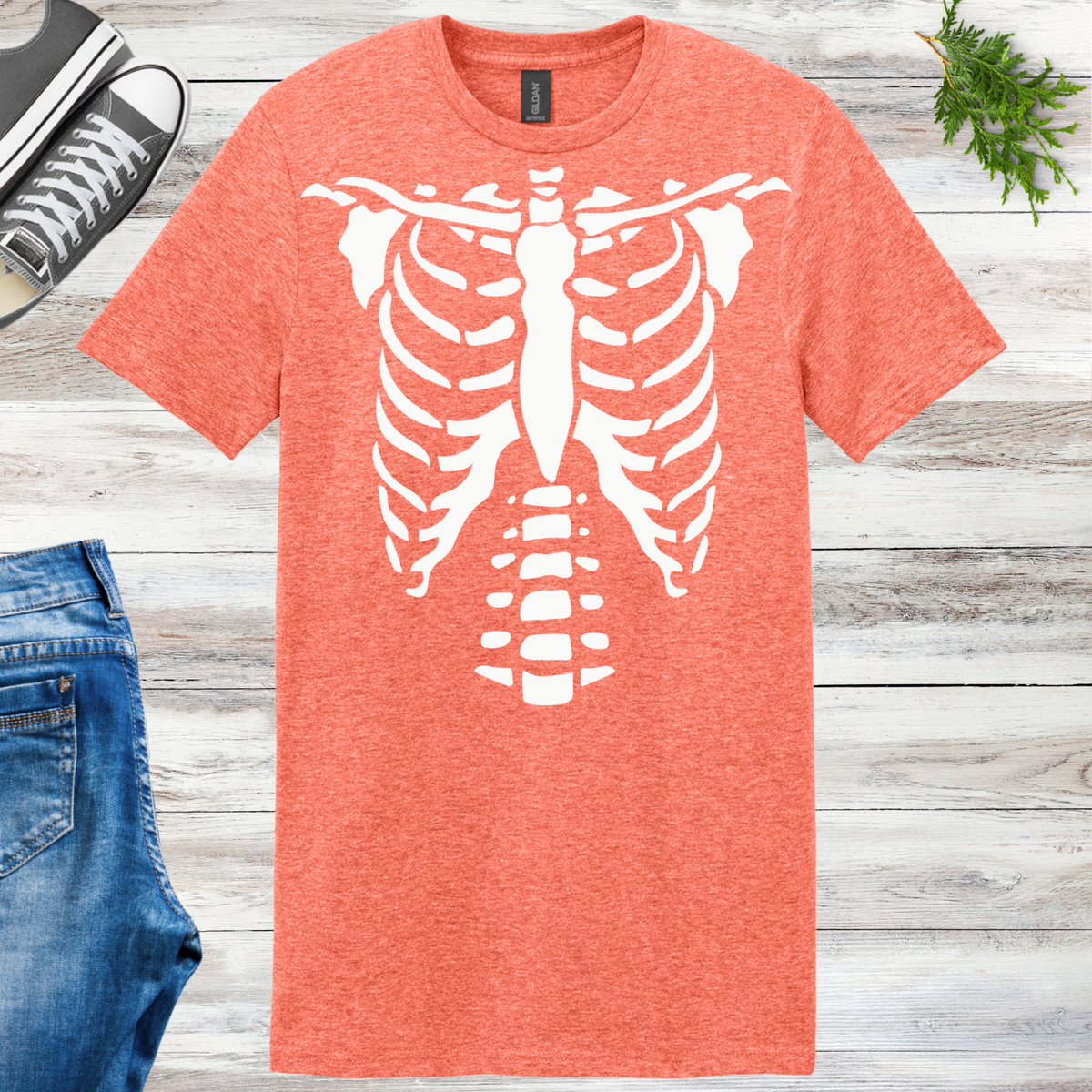 Glow Skeleton Torso Unisex Tee