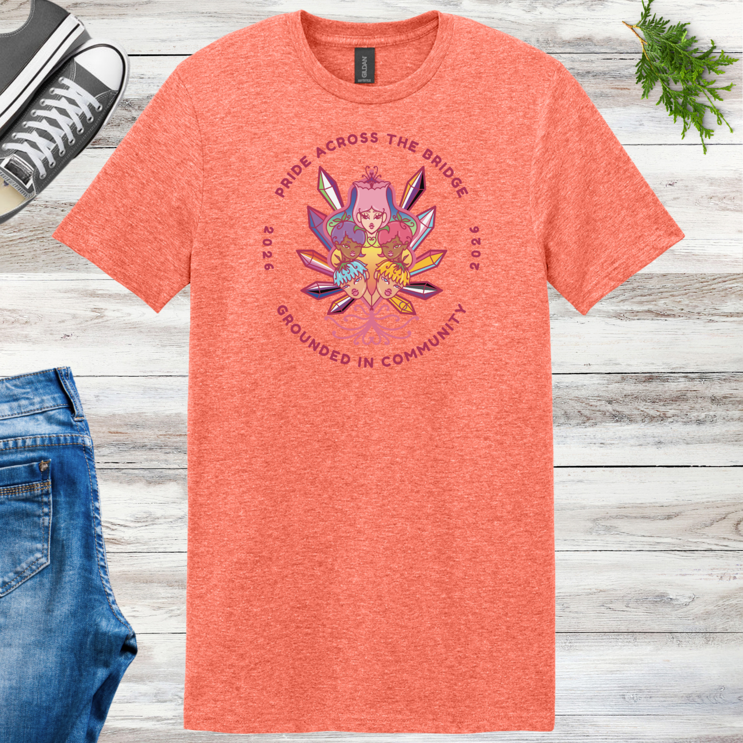 Pride Across the Bridge 2026 Unisex Event Tee