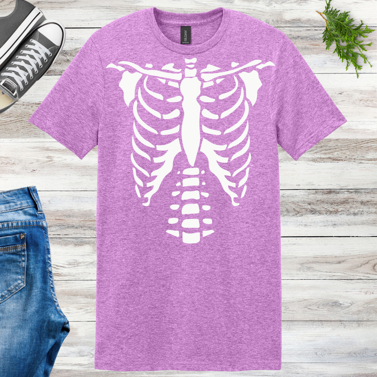 Glow Skeleton Torso Unisex Tee