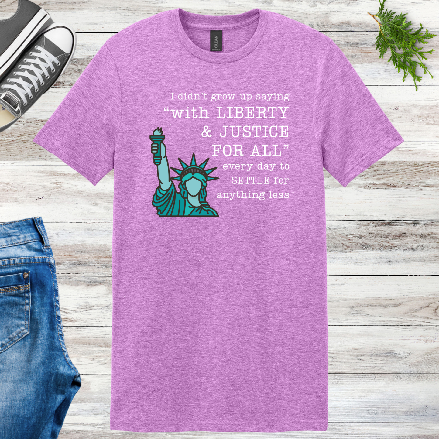 Green Lady Liberty & Justice 4 All
